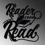Wallity Reader Gonna Read Escultura de pared de metal Negra